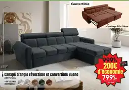 Maxi Bazar Canapé d’angle réversible et convertible bueno offre