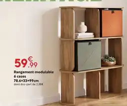 Maxi Bazar Rangement modulable 6 cases offre
