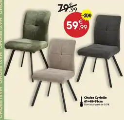 Maxi Bazar Chaise cyrielle offre