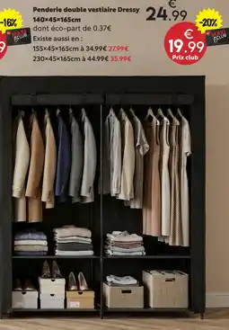 Maxi Bazar Dressy penderie double vestiaire offre