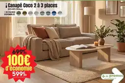 Maxi Bazar Canapé coco 2 à 3 places offre