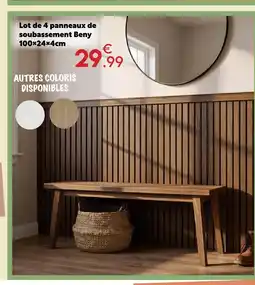 Maxi Bazar Lot de 4 panneaux de soubassement beny offre
