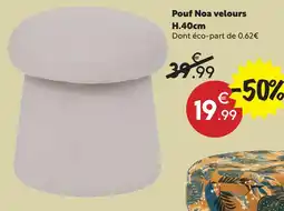Maxi Bazar Pouf noa velours offre
