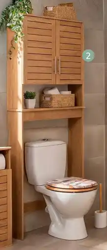 Maxi Bazar Meuble dessus de wc 2 portes & 1 étagère offre