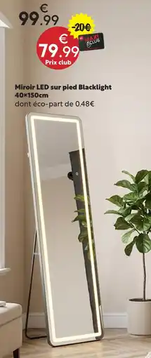 Maxi Bazar Miroir led sur pied blacklight offre