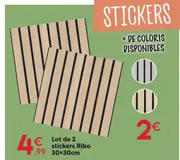 Maxi Bazar Lot de 2 stickers ribo 30x30cm offre