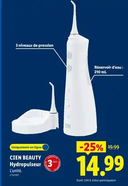 Lidl Cien beauty hydropulseur offre