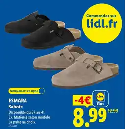 Lidl Esmara sabots offre