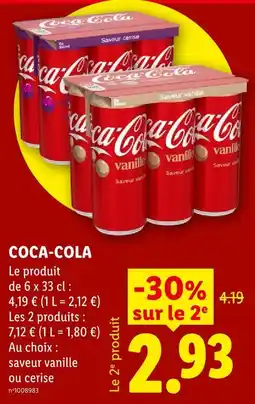 Lidl Coca-cola boisson gazeuse offre