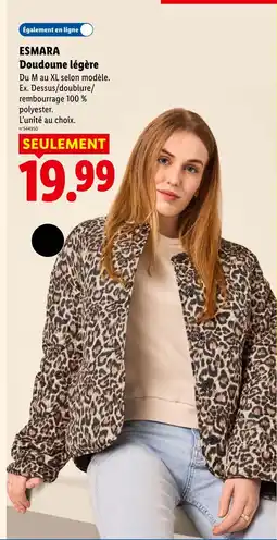 Lidl Esmara doudoune légère offre