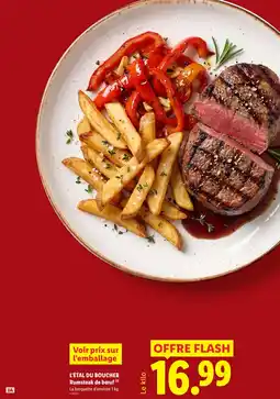 Lidl L’étal du boucher rumpsteak de boeuf offre