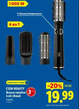 Lidl Cien beauty brosse rotative à air chaud offre