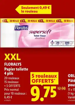Lidl Floralys papier toilette offre