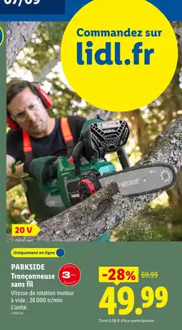 Lidl Parkside tronçonneuse sans fil offre