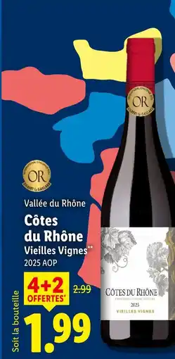 Lidl Or côtes du rhône offre
