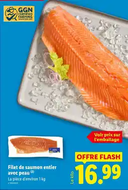 Lidl Filet de saumon entier avec peau offre
