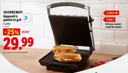 Lidl Silvercrest appareil à panini et grill offre