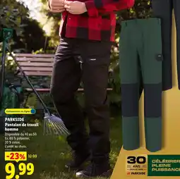 Lidl Parkside pantalon de travail homme offre