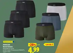 Lidl Parkside boxers homme offre