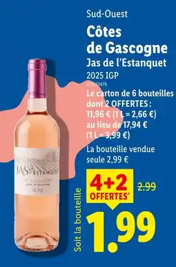 Lidl Jas de l’estanquet côtes de gascogne offre