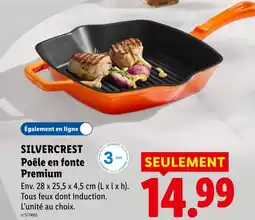 Lidl Silvercrest poêle en fonte premium offre