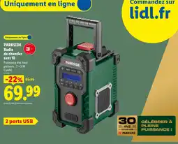 Lidl Parkside radio de chantier sans fil offre