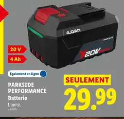 Lidl Parkside performance batterie offre