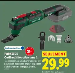 Lidl Parkside outil multifonction sans fil offre