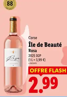 Lidl Corse île de beauté rosa offre