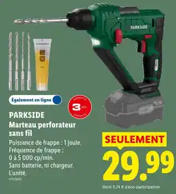 Lidl Parkside marteau perforateur sans fil offre