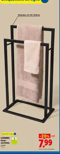 Lidl Livarno porte-serviettes offre