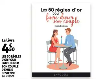Auchan Les 50 règles d'or pour faire durer son couple d'émilie devienne offre