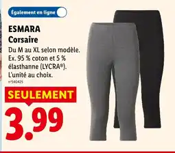 Lidl Esmara corsaire offre
