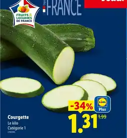 Lidl Courgette offre