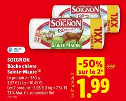 Lidl Soignon bûche chèvre sainte-maure offre