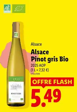 Lidl Alsace pinot gris bio offre