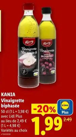 Lidl Kania vinaigrette biphasée offre