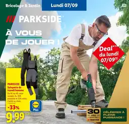 Lidl Parkside salopette de travail homme offre
