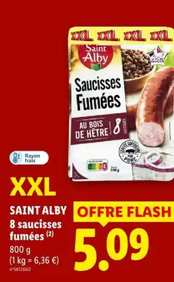 Lidl Saint alby 8 saucisses fumées offre