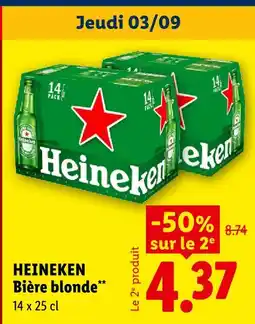 Lidl Heineken bière blonde offre
