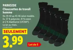 Lidl Parkside chaussettes de travail homme offre