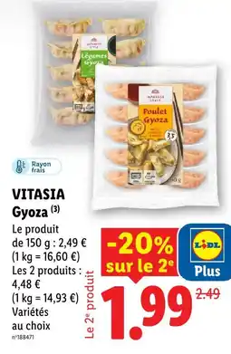 Lidl Vitasia gyoza légumes offre