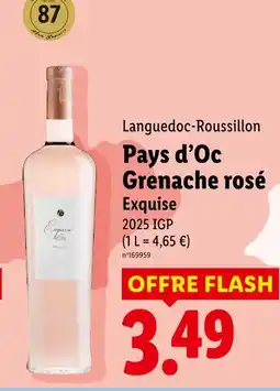 Lidl Pays d’oc grenache rosé offre