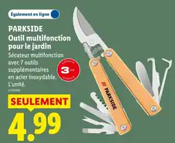 Lidl Parkside outil multifonction pour le jardin offre