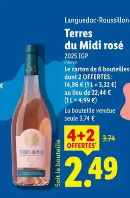 Lidl Terres du midi terres du midi rosé offre