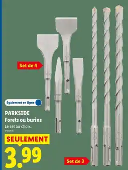 Lidl Parkside forets ou burins offre
