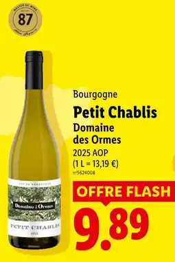 Lidl Domaine des ormes petit chablis offre