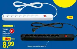 Lidl Tronic bloc multiprise blanc offre