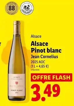 Lidl Jean cornelius alsace pinot blanc offre