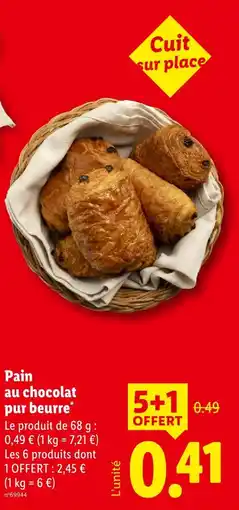 Lidl Pain au chocolat pur beurre offre